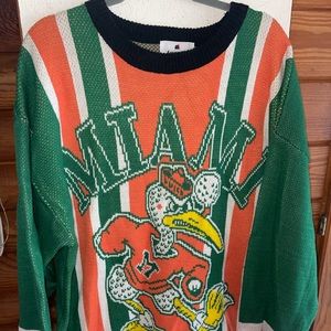 Retro Riddell Miami Hurricanes sweater sz. L